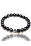 Certified Black Green Tiger Eye Stone Bracelet - With Silver Attachment - 2
