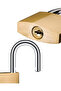 63 mm Outdoor Stainless Steel Ring High Security Durable Yellow Padlock Garage Garden Door - 4
