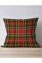 Double Sided Printed Suede Throw Pillow Cover with Plaid Pattern on Red Background Christmas Christmas - 2