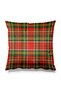 Double Sided Printed Suede Throw Pillow Cover with Plaid Pattern on Red Background Christmas Christmas
