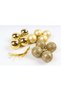 Set of 12 Gold 4 cm Christmas Balls, Christmas Balls, Pine Tree Balls, Ornament Balls - 4