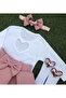 Girls' sequined, heart-detailed 4-piece skirt set - 2