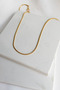 Thin Elegant Chain Design Basic Women's Steel Necklace - 3