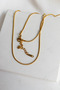Thin Elegant Chain Design Basic Women's Steel Necklace - 5