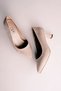 Amber Women's Pointed Toe Heeled Shoes-S.CREAM - 3