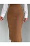 Crew Neck Women's Knitwear Sweater Skirt Double Set - 2