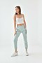 Women's Seasonal Chinese Text Embroidered Tracksuit Green - 5