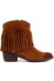 - Tan Color Tasseled Women's Suede Boots 105-2929-Venus - 2