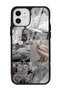 iPhone 12 Silver Sticker Design Glossy Phone Case