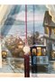 Purple Colored Curtain Accessory - Pendant Lamp, Center Ornamental Tassel, Glass Ornament - 3
