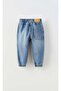 Denim Jeans Trousers with Elastic Waist and Legs Unisex Drawstring Jogger - 2