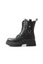 2000 Leather Skin Black Thick Sole Zippered Women's Boots