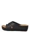 37-449 Black Women's Wedge Heel Slippers - 3