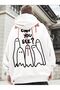 Unisex Plus Size Can You See Printed Hooded Oversize Sweatshirt Hoodie