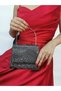 Women's Platinum Smoked Evening Dress Clutch Portfolio Handbag Wedding Engagement Evening Bag - 4