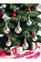 Christmas Pine Tree Ball 3cm Silver Shiny 6 Pieces Mini Christmas Ball 3 Cm Silver Cici Balls - 2