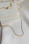 Thin Elegant Chain Design Basic Women's Steel Necklace - 2