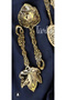 Serving Set 2 Pieces Brass Gold Presentation Set Leaf Serving Spoons - 3
