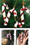 6-Piece Christmas Tree Ornament Cane Red Candy Cane Tree Ornament New Year Tree Ornaments