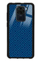 Glossy Phone Case with Motif Design for Xiaomi Redmi Note 9 Blue