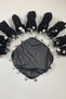 Black Chiffon Bride Groom Bridesmaid Halay Handkerchief, Promise Engagement Wedding Henna Circumcision Show Handkerchief 5 Pieces - 7