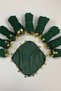 Green Chiffon Bride Groom Bridesmaid Halay Handkerchief, Promise Engagement Wedding Henna Circumcision Show Handkerchief 5 Pcs - 5