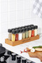 16 LI Spice Set Spice Rack with Wooden Stand