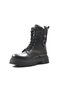 2000 Leather Skin Black Thick Sole Zippered Women's Boots - 2