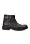 798 Black Genuine Leather Men's Boots with Fur Inside - 2