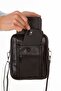 Men's Genuine Leather Steel Case Hand and Shoulder Bag with Phone Compartment - 3