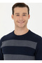 BASE. Polo Assn. Crew Neck Slim Fit Navy Blue Men's Sweater NATUR - 2