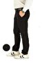Men's Black Cotton Lycra Slimfit Linen Trousers