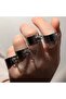 Gothic Punk Four Finger Adjustable Ring - 2