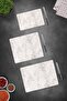 Set of 3 Stone Look| Glass Cutting Board - Glass Cutting Table - 3