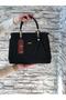 حقيبة نسائية بنقشة، باللون الأسود - 2