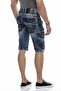 Ck234 Cargo Pocket Zipper Detailed Blue Denim Men's Capri - 4