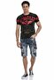 Ck234 Cargo Pocket Zipper Detailed Blue Denim Men's Capri - 5
