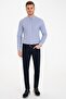 Navy Blue Slim Fit Shirt - 4