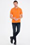 Orange Slim Fit Basic Polo Neck T-Shirt - 4