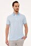 Blue Slim Fit Polo Neck T-Shirt