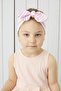 Girl's Pink White Striped Bandana - 3