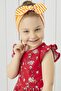 Girl's Orange and White Striped Bandana - 2
