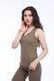Mink Ribbed Basic Camisole Knitted Undershirt - 2