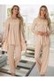 Women's Effort Fuchsia Maternity Long Sleeve Pajama Set with Dressing Gown 2401 - 2