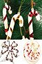 6-Piece Christmas Tree Ornament Cane Red Candy Cane Tree Ornament New Year Tree Ornaments - 4