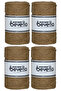 Single Twist Weaveable Macrame Cord 3mm 4 Pieces 250 Gr Tan