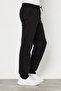 Black Men's Straight Leg Comfortable Cut Premium Fabric Sweatpants - 3