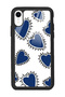 iPhone Xr Blue Heart Design Glossy Phone Case