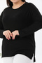 Black, White, Navy Blue Mother Combed Cotton Crew Neck Women's Bodysuit - 2