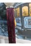 Purple Colored Curtain Accessory - Pendant Lamp, Center Ornamental Tassel, Glass Ornament - 5